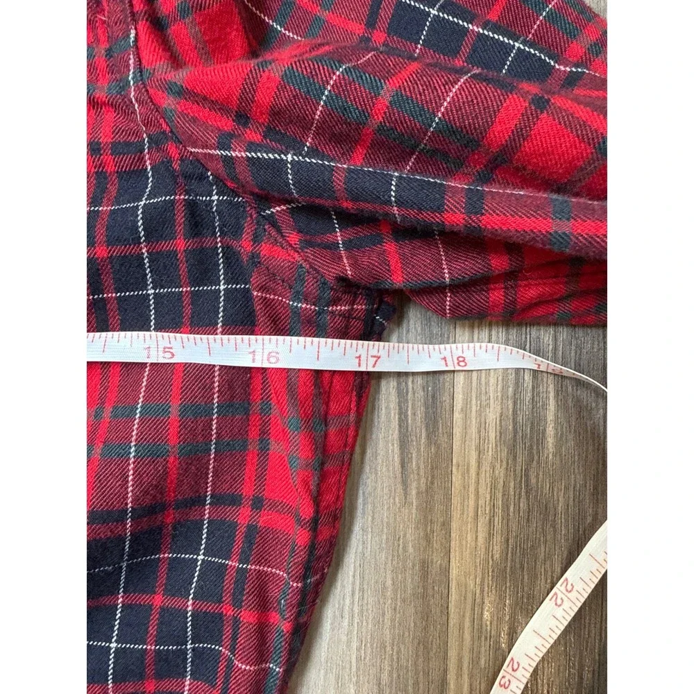 Ralph Lauren Plaid Button Down Girls Size 16 Red Black Western Snap Shirt